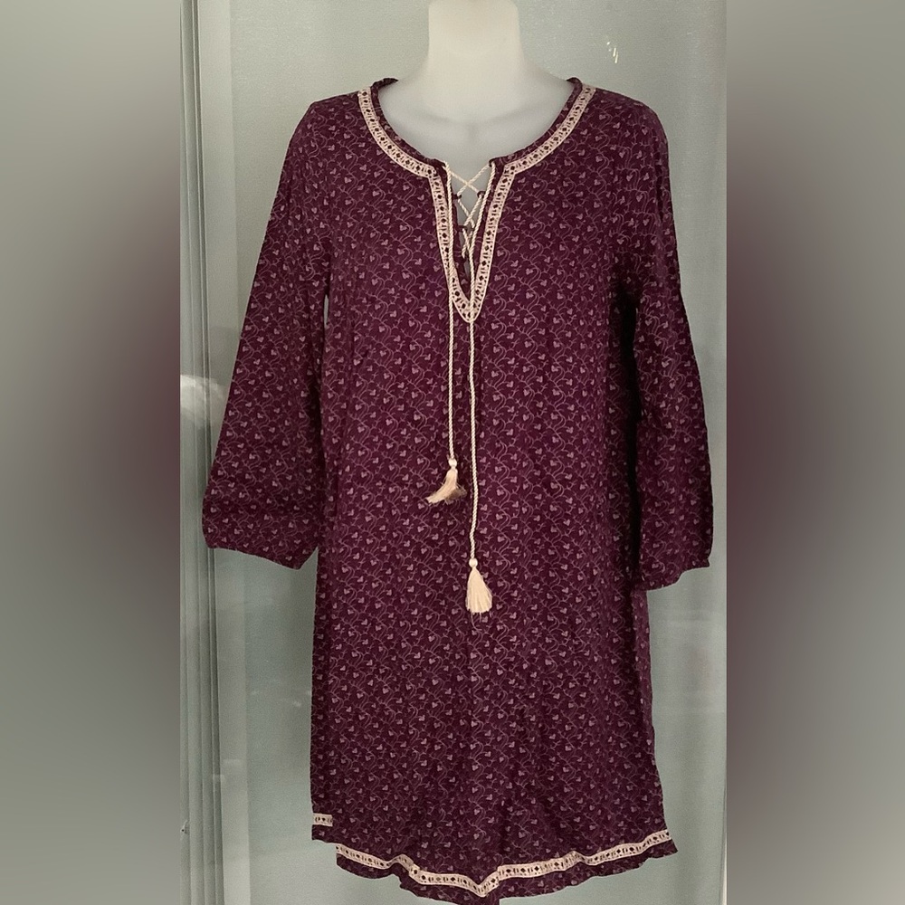 Lucky Brand floral print pattern Tunic Dress